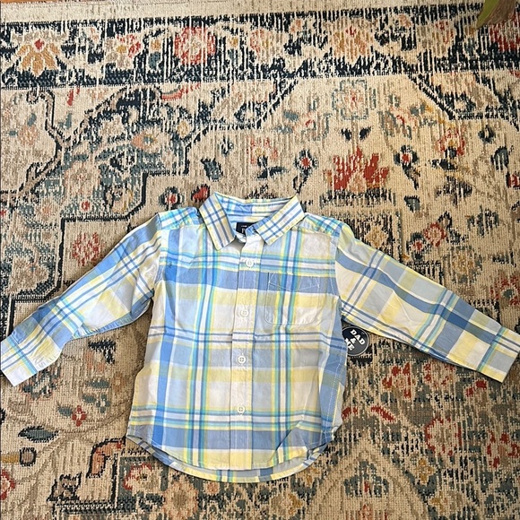 Children’s Place Plaid Shirt in Blue and Yellow - Picture 1 of 4
